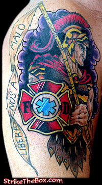 firefighter tattoo