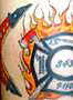 armband tattoo inked on firefighter with maltese cross and jaws of life