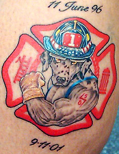 firefighter tattoo