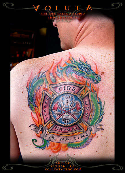fire fighter tattoos
