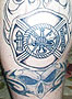 maltese firefighter tattoo with skull