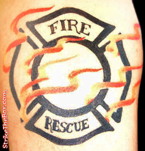 fire rescue firefighter tattoo