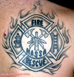 firefighter tattoo - maltese cross