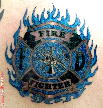 firefighter maltese tattoo