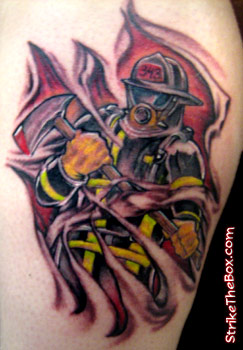 firefighter tattoo