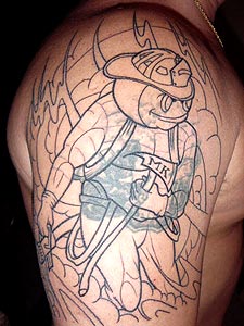outline of tattoo cover up