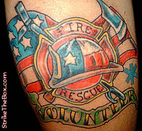 patriotic firefighter tattoo