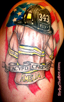 firefighter tattoo