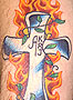 religious cross tattoo